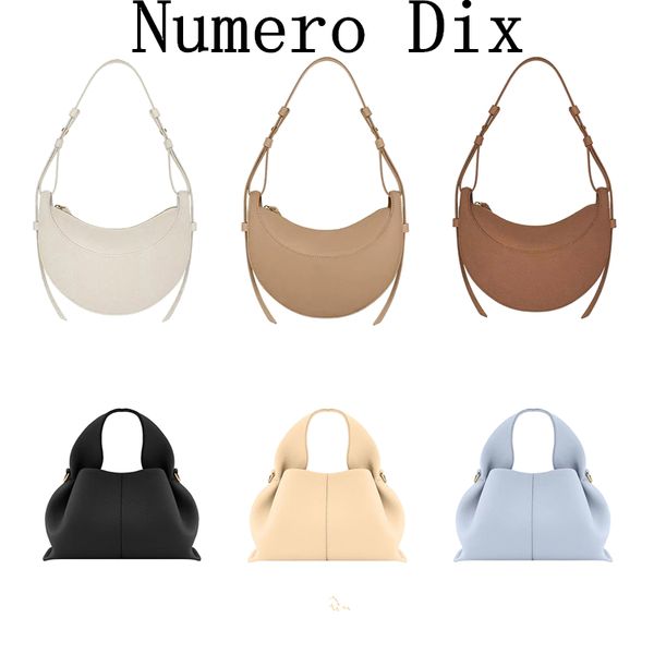 10A Tasarımcı Tote Numero Dix Neuf Half Moon Bag Luxurys Deri Çanta Sac Sac Cyme Cyme Çanta Strap Man Telefon Moda Debriyaj Seyahat Crossbody Bulut El Çantaları bile