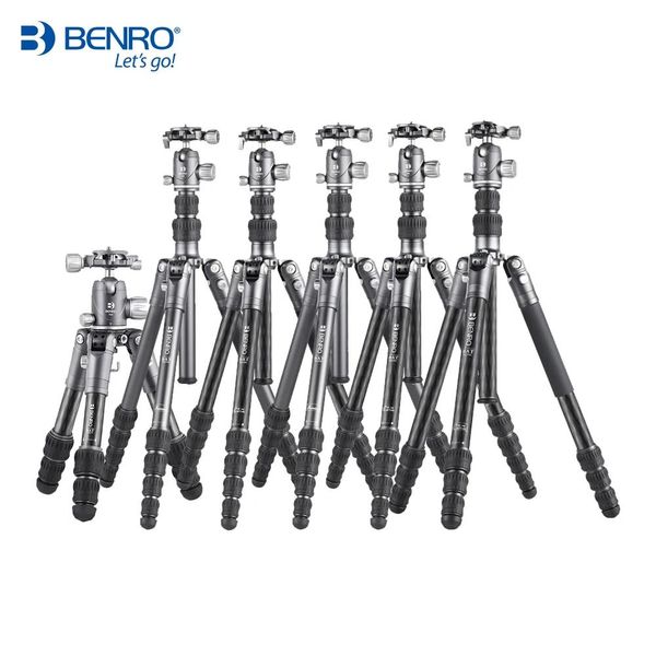 Tutucular Benro Bat Serisi Alüminyum Alaşım/Karbon Fiber Tripod BA229CK DSLR Kamera Monopod Mikro Cep Telefonu Tiktok için