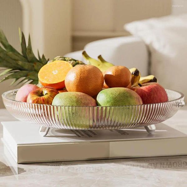 Piatti Piedini Elettrolitici Vassoio Per Frutta Piatto Trasparente Di Lusso Elegante E Leggero Con Design Di Apertura Per La Cucina Della Camera