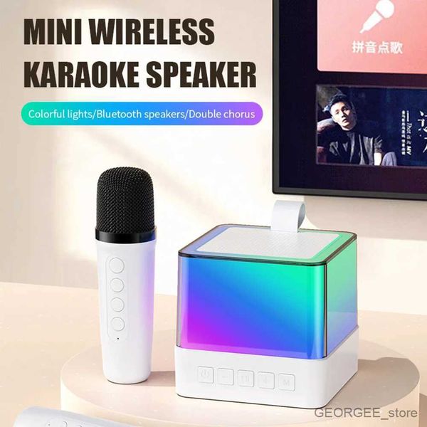 Alto-falantes portáteis K18 Bluetooth Speaker Som Estéreo Home Ktv Karaokê Microfone Profissional Cantando Bluetooth Speaker Microfone para Crianças