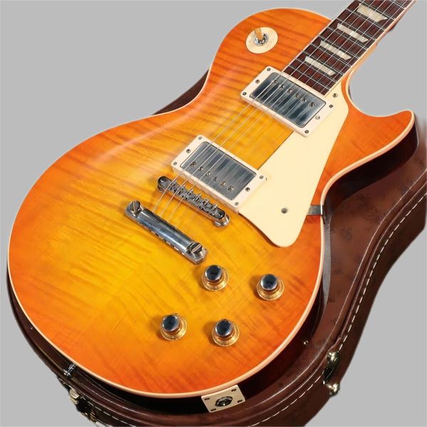 Shop Custom Guitar Electric Custom 60th Anniversary 1960 Paul Standard V2 Vos Lemon Orange