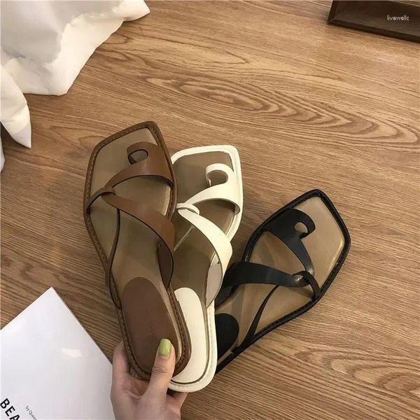 Hausschuhe 2023 Sommer Koreanische Version Set Toe Weibliche Tragen Mode Sandalen Schuhe