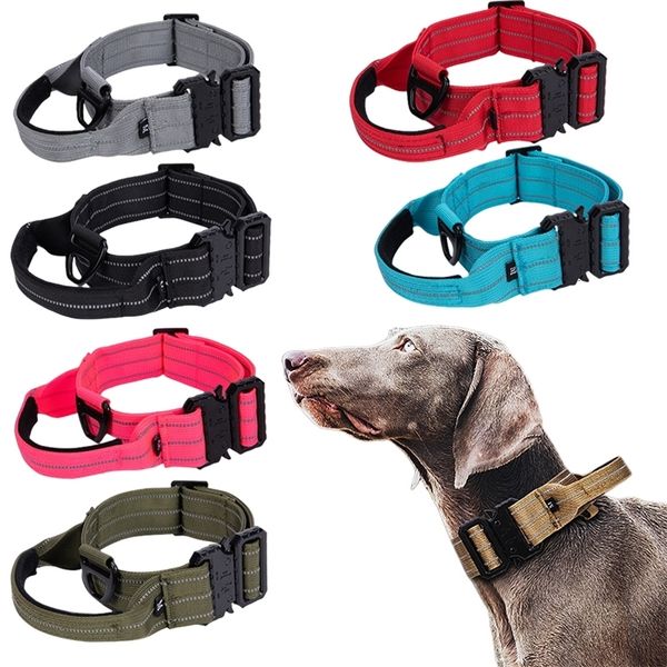 Collari per cani Guinzagli Collare per cani pesante Collare tattico Guinzaglio Set Collari di addestramento per cani riflettenti regolabili per cani di taglia media Accessori Caccia 231216