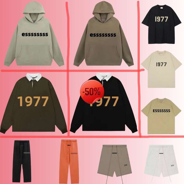 Hoodies esstenials hoodie essentails para homens mulheres streetwear versão superior carta-impressão casual conjunto de 2 peças terno atacado 2 peças 10% de desconto no novo estilo