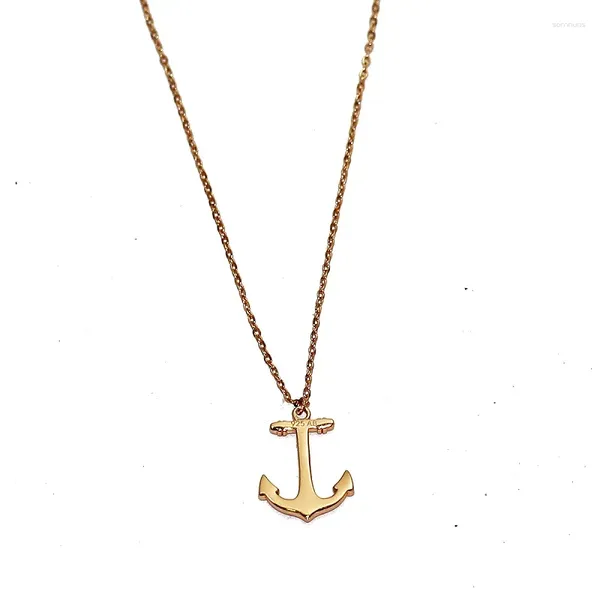 Collane Collana a ciondolo per alloggiamento Sterling Sier Anchor Collana alla moda 39149 39149