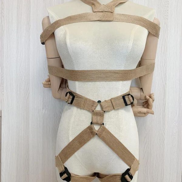 Предметы BDSM Self Rondage Gear Hody Удобства устанавливают Shibari веревочный костюм для мужчин Женщины рабская лента грудь сексуальная кросс -одежда
