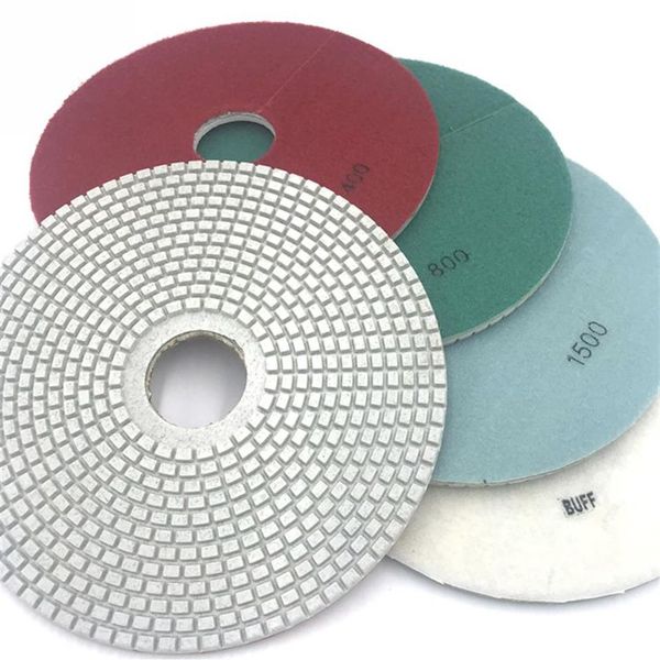 Große Diamant-Nasspolierpads, 10 Zoll, D250 mm, flexible Schleifpads, 7 Stufen, Polierpads, 10PCS301V