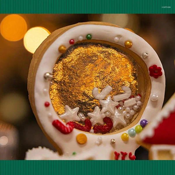 Pişirme Kalıpları Noel Çerez Kesiciler Seti 6 PCS Snoweflak Kiti Kalıp Diy Kek Dekorasyon Araçları Parti