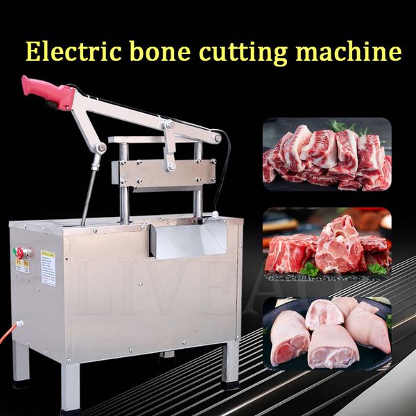 Elektrische Knochensägemaschine, kommerzielle Tisch-Knochenschneidemaschine, Lammknochenschneider, geschnittene Traberrippen, gefrorenes Fleisch