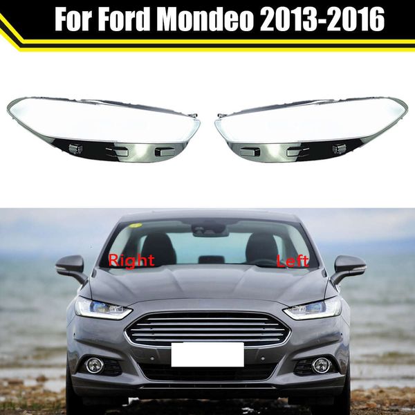 Para ford mondeo 2013 2014 2015 2016 faróis do carro transparente abajur escudo da lâmpada faróis capa lente tampas de vidro do farol
