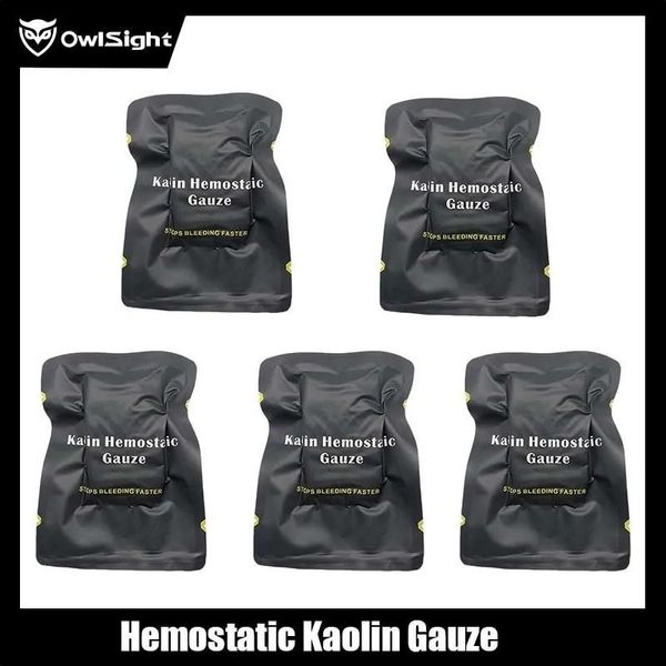 Taschen Outdoor-Taschen Hämostatische Kaolin-Gaze Notfalltrauma Z-Faltung löslich für Ifak Taktisches Militär-Erste-Hilfe-Set Wundverband 23050