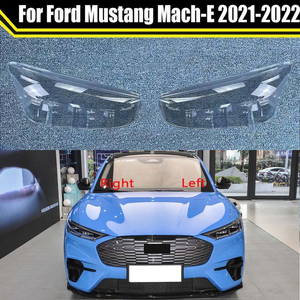 Auto Kopf Lampe Licht Fall für Ford Mustang H-e 2021 2022 Auto Front Scheinwerfer Abdeckung Lampenschirm Lampcover Kappen scheinwerfer Shell