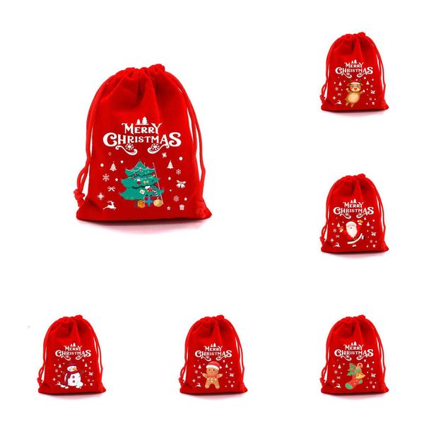 Nuove forniture per giocattoli di Natale 5 pezzi sacchetti di caramelle di Natale borse da cool di natalizio per le caramelle riutilizzabili sacchetti di imballaggio per natale per feste in vacanza