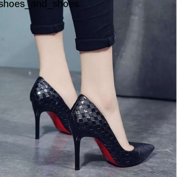 Red-Bottoms Designer-Schuhe Luxus-High-Heel-Damen-Lederkleid-Schuhe Designer-Schwarz-Stiletto-Hochzeits-Partytasche