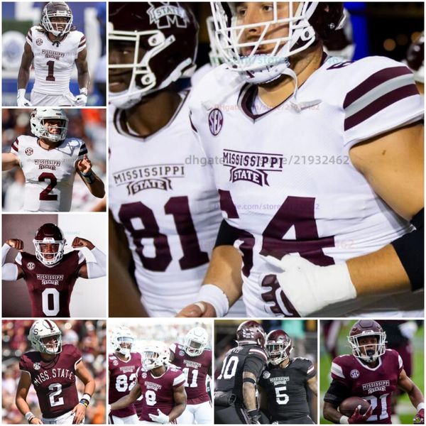 Personalizzato Marcus Banks Will Rogers Mississippi State footballball Jersey Esaias Furdge Marcus Banks Jake Weir Chris Parson Dayvionte Thompson Jacarius Clayton