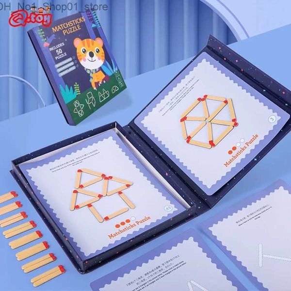 Ordinamento Nidificazione Impilabile giocattoli Bambini Montessori Giocattolo Legno Fiammifero magnetico Puzzle Libri Allenamento motorio Apprendimento Giocattoli educativi Q231218