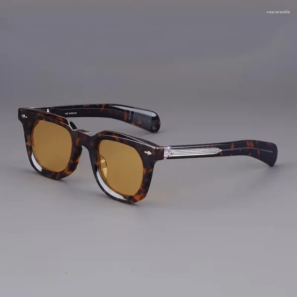 Occhiali da sole VENDOME Montatura quadrata in acetato di alta qualità Uomo Donna Spessore autentico Designer Fancy Trendy Tortoise UV400