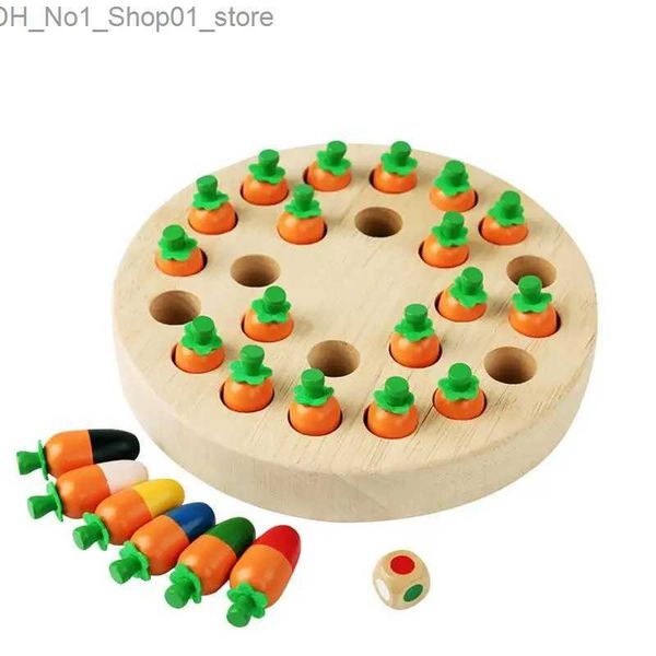 Classificação de nidificação para empilhamento brinquedos de madeira de xadrez de maiúsculas jogos de tabuleiro de coloração Memória do cérebro Memória do cérebro para crianças Montessori Toys for Kids Q231218