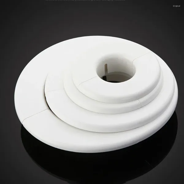 Rubinetti della cucina Tubi per condotti di ingresso passaggio cavi 1 pezzo Rosette di copertura del foro Strumento di tipo diviso Bianco resistente 40-80 mm