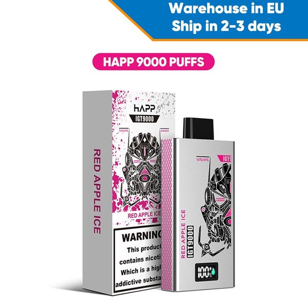 Аутентичные 9K Pod Vape 9000Puffs Bar E Сигареты Одноразовый Vape 14 мл Vape Juice Перезаряжаемый вейпер с 10 лучшими фруктовыми вкусами