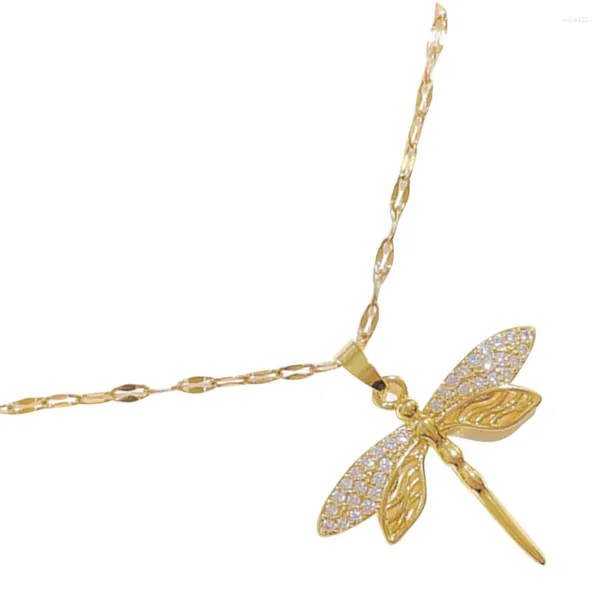 Colares de pingente meninas colar personalizado para mulheres acessórios libélula jóias corrente senhorita