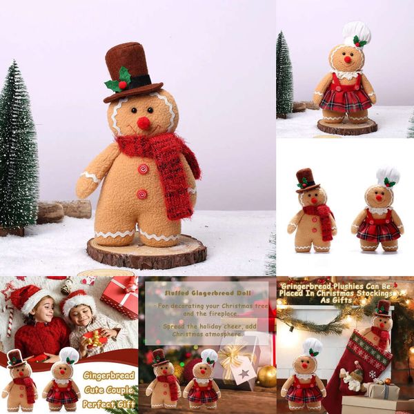 Новые рождественские игрушки, 1 шт., Рождественский пряничный человечек, кукла, украшения, детский подарок, 2024, рождественские украшения для дома, рождественская елка, кулон, Новый год Navidad