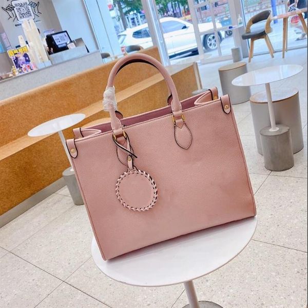 M57639 Дизайнерская верхняя женская сумка для покупок с градиентом Гигантский холст с цветами и аксессуарами из воловьей кожи красочная кожаная сумка ONTHEGO Purs243J