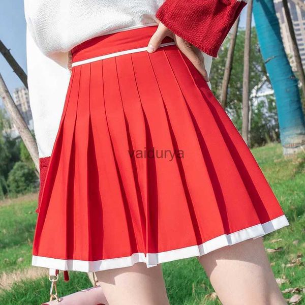 Gonne Moda Donna Gonna Kawaii Faldas Signore Gonne sexy Pieghe Saias Vestiti Estate Tutu Femme Stile coreano YQ231218