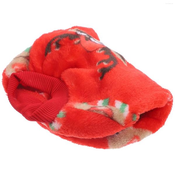 Vestuário de cachorro roupas de festa de natal roupas trajes de alce grosso filhote de cachorro pet decoração coral velo pele-amigável