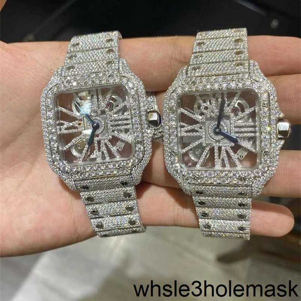 D31 Cartis Moissanit Top Armbanduhren Luxus Herrenuhr 4130 Uhrwerk für Herren 3255 Montre De Luxe Mosang Stone Iced Vvs1 Gia Diamantuhren Armbanduhr