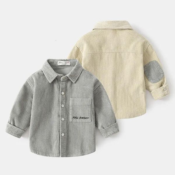 Camisas para crianças camisas Corduroy Boys Cardigan Baby Boys camisas de manga longa blusa escolar camisa branca para crianças meninos blush filhos para meninos para crianças