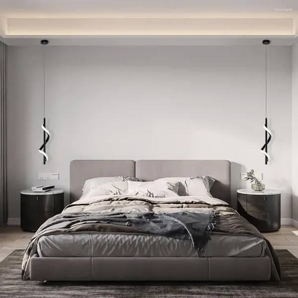 Pendelleuchten Nordic Spiral Kronleuchter Minimalistische moderne Atmosphäre Metall Einfaches Licht für Deckenleuchten Beleuchtung