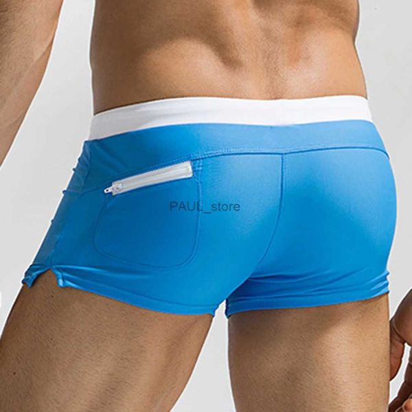 Cuecas Boxer Moda Quick Trunks Mens Swimwear Homens Shorts Banhos Esportes Masculinos Natação Sexy Loose Briefs DryingL231218