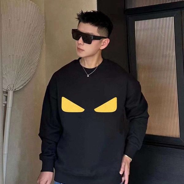 23SS Hoodie Herren Designer Pullover Herren Damen Mode Flut Gelbe Augen Logo Sweatshirt lässig lose Baumwolle Rundhalspullover Langarm T-Shirt