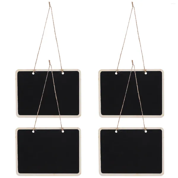 Estatuetas decorativas mini quadros retangulares pendurados quadro-negro dupla face festa de casamento número de mesa mensagem de etiqueta de lugar