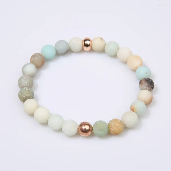 Strand OAIITE 6mm Natural Amazonite Bracelet Amazon Frosted Stone Beading Original Handmade Jewelry Niche Fashion Couple