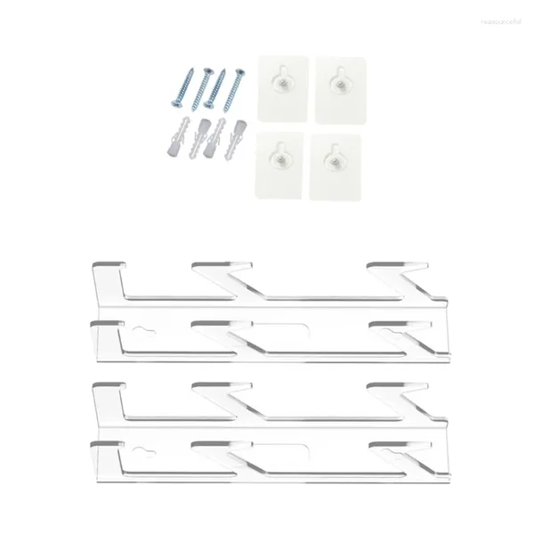 Portaoggetti da cucina 1 o 2 Set Controller salvaspazio Supporto per montaggio a parete Supporto per cuffie Gancio R7UB