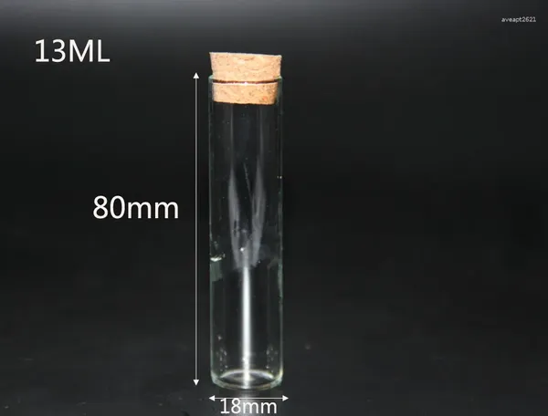 Бутылки, 10 шт./лот, 18, 80 мм, 13 мл, стеклянные флаконы для трубок, банки с пробкой, декоративные крошечные мини-винилы для подвески