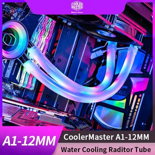 Vestido Cooler Master A112mm Tubo de raditor de resfriamento de água ARGB SYNC SYNC DIY Decorate Cover Kit de manga luminosa