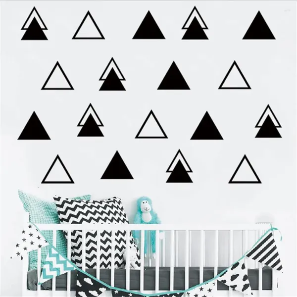 Wall Stickers Tofok Creative Geometric Hollow Triangle Self-adhesive Paper Room Simple Decoration