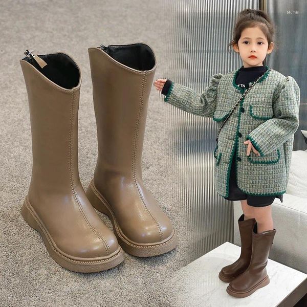 Stiefel Mädchen Schuhe Winter Prinzessin Bequem Motorrad Lange Röhre Plüsch Herbst Kinder Reiten