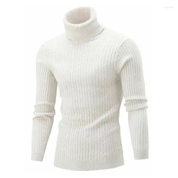 Maglioni da uomo Maglione in cashmere a collo alto autunno e inverno Gioventù urbano minimalista moda coreana caldo pullover spesso