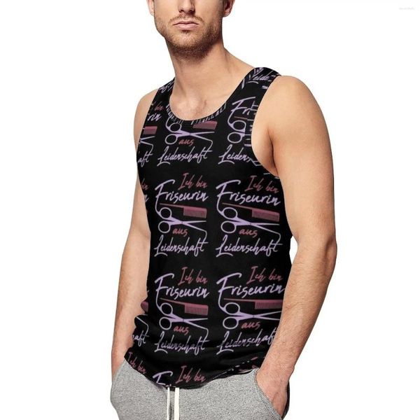 Canotte da uomo Parrucchiere Top estivo Occupazione Allenamento Modello maschile Moda Gilet senza maniche Taglia grande 4XL 5XL