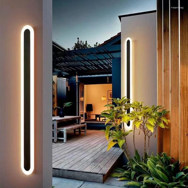 Duvar lambası Nordic Modern LED açık su geçirmez IP65 Bahçe Sundurma Işıkları Arka Bahçe Dekor Aydınlatma Fikstür Sconce