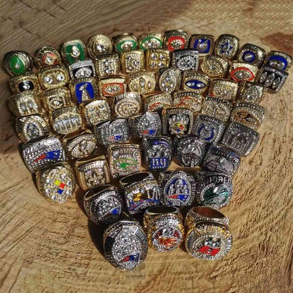 Drop Christmas Gift Football Championship Ring Set Men's Jewelry249d