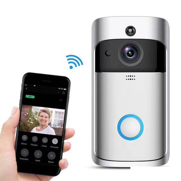 Campanelli Campanello intelligente Campanello senza fili Telecamera Videocitofono Chiamata citofono Appartamento Eye Wifi Drop Delivery Sicurezza Sur Dhhob