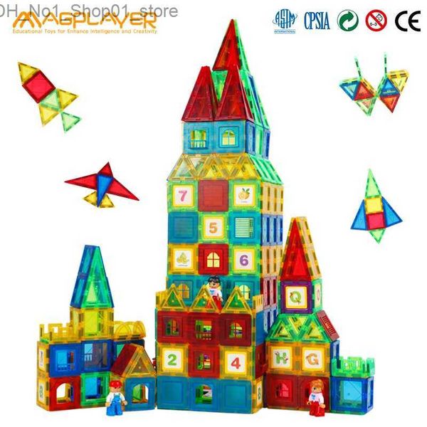 Classificação de nidificação empilhamento brinquedos magnético blocos de construção conjunto crianças brinquedo ímã bloco telhas montessori brinquedos educativos q231218