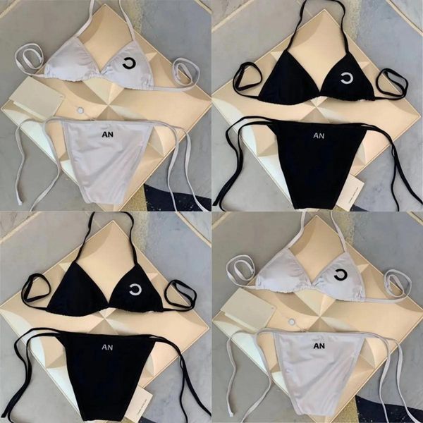 Установите женские купальные купальные купальники для женского купальника для купальника Сексуальное летние бикини для женских одежды Черно -белая