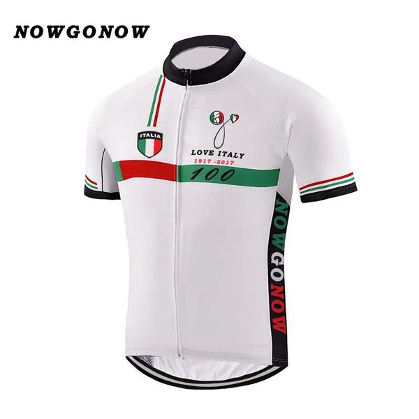 Top Uomo 2017 maglia da ciclismo tour Italy 100 yeah tour leader Edizione commemorativa NOWGONOW abbigliamento da bici da strada abbigliamento da montagna verde rosso