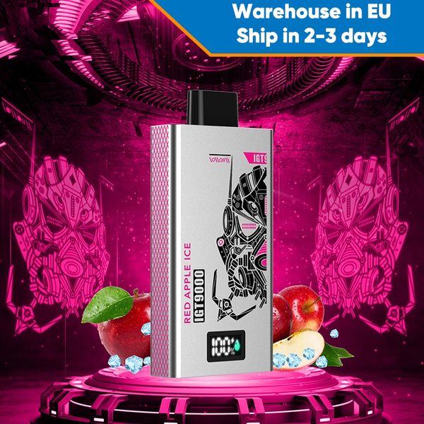 Prezzo economico Vapers 9000Puffs Bobina E Sigarette Monouso Ricaricabile 9K Pod Vape Pesca Mango 2% Nico Forza 14ml Gusto E Succo Di Alta Qualità Ecig